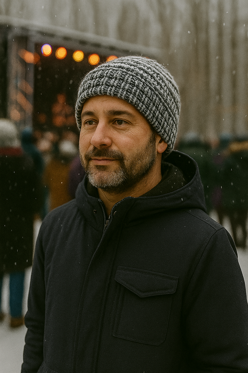 Beanie - Reversible - Black and White