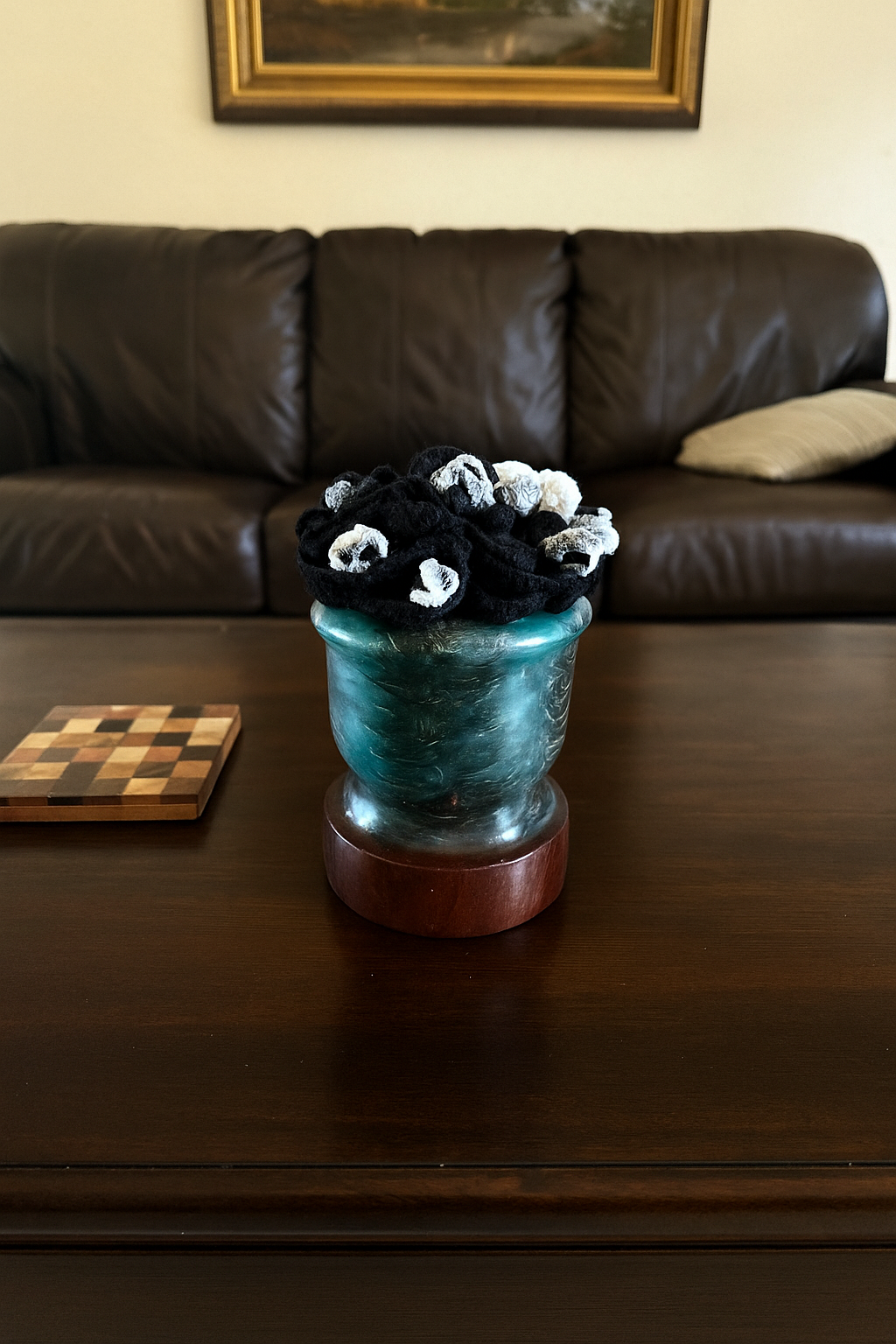 Coasters and Coaster holder - Green