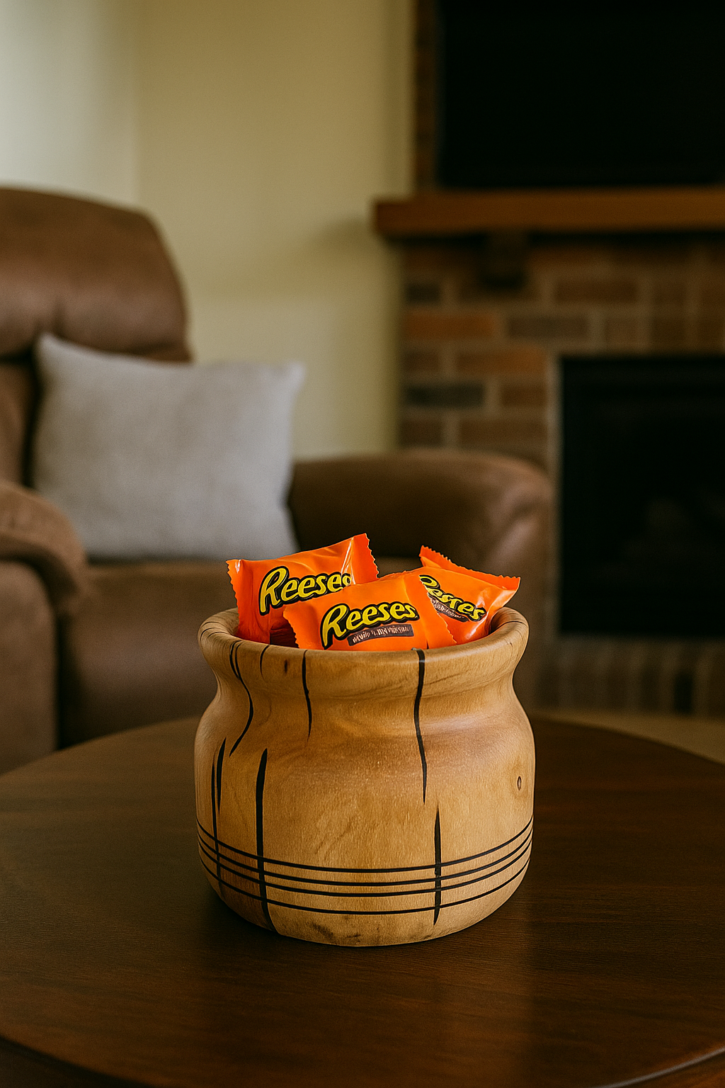 Bowl - Wooden Elm Tall