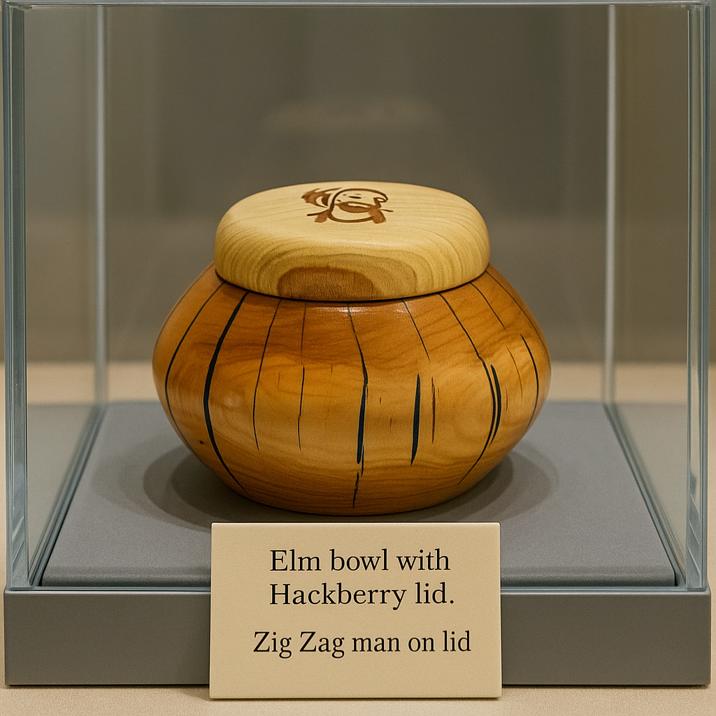 Bowl - Wooden Elm bowl with Hackberry lid