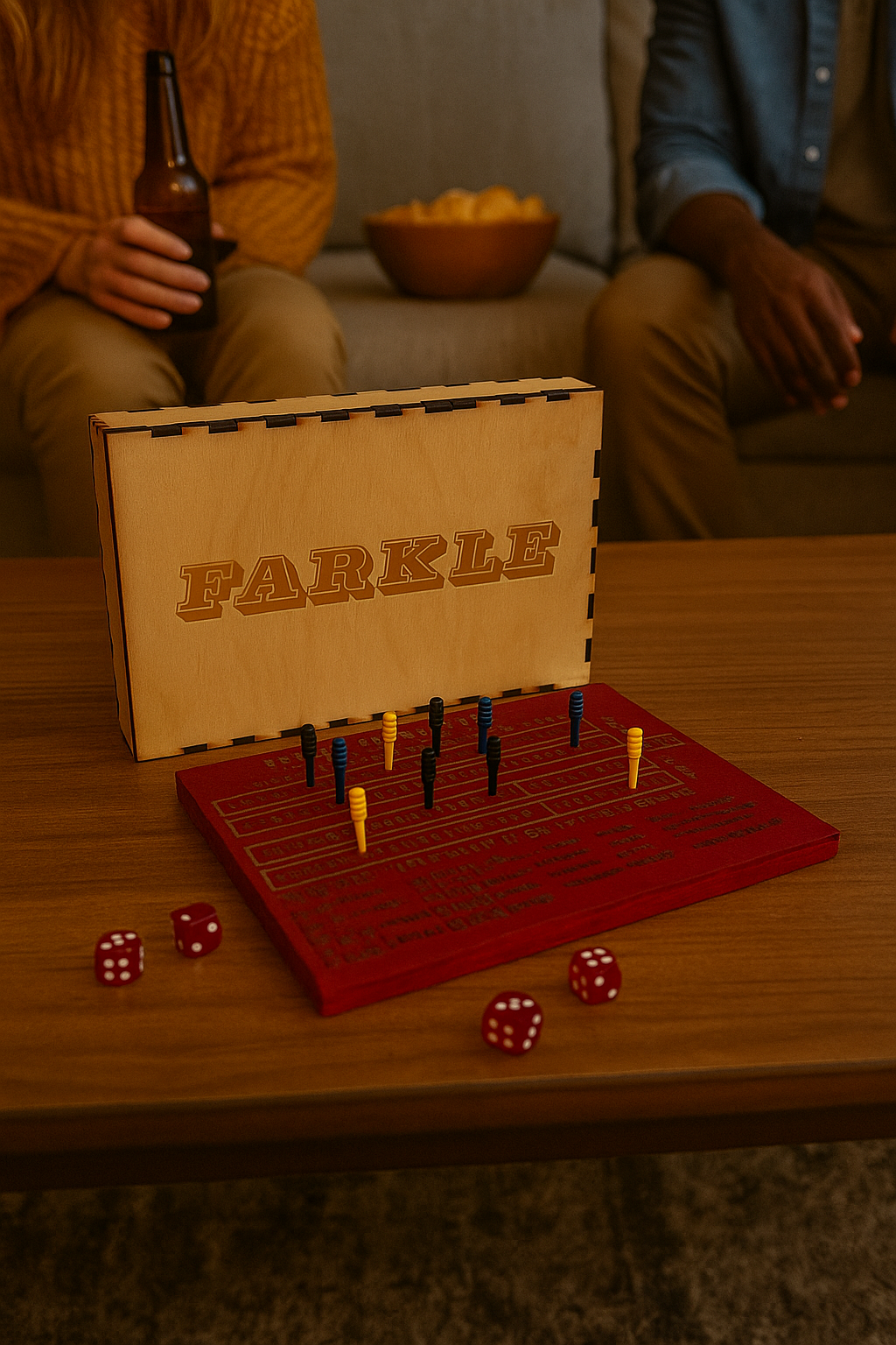 Game - Farkle travel kit - Red scoreboard