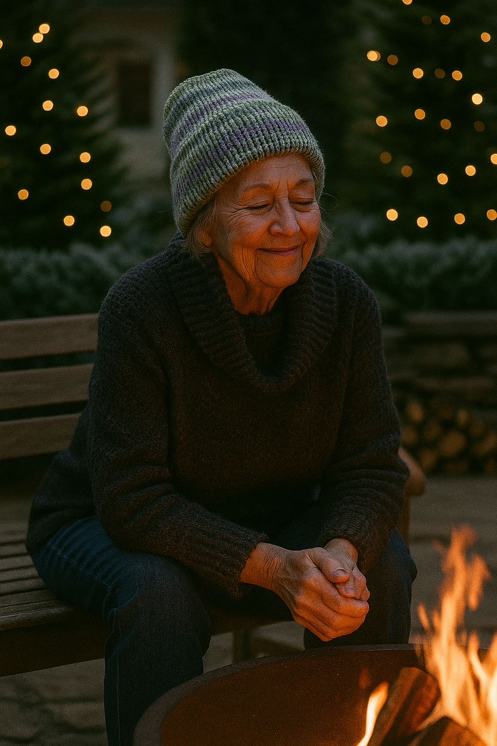 Beanie - Multicolor Green & Purple